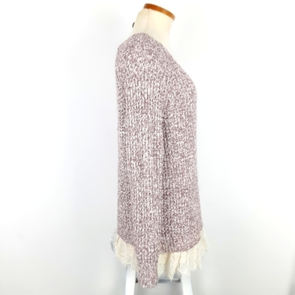 Soft Surroundings Lace Trim Tunic Sweater Top Size Small - Picture 4 of 9